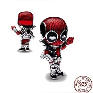 925 Sterling Silver Marvel Deadpool Inspired Charm For Charm Bracelet